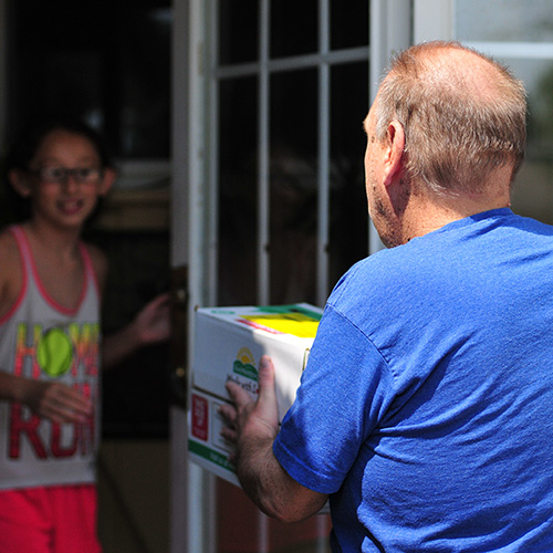 Man delivering food